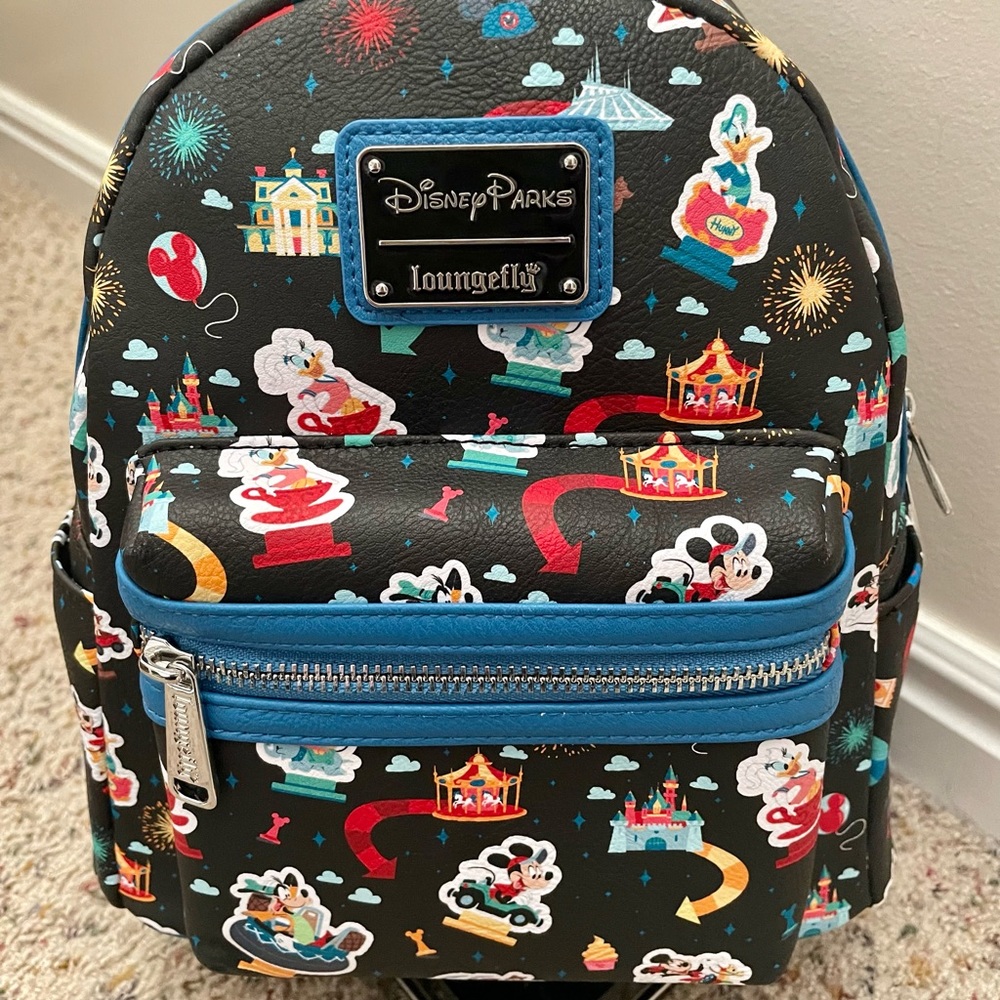 Loungefly Disneyland Attractions Mini Backpack NWT